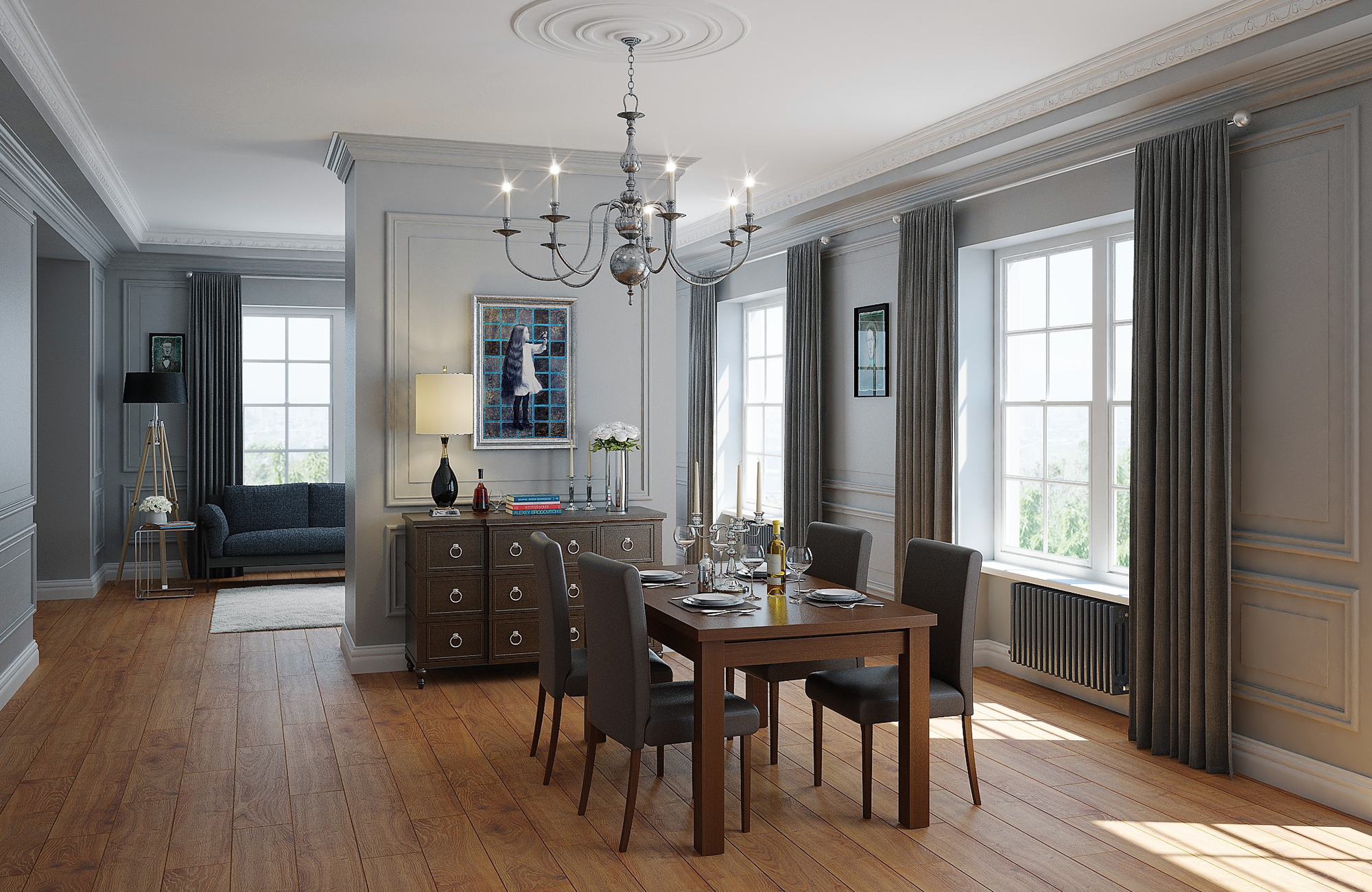 Modern interior space