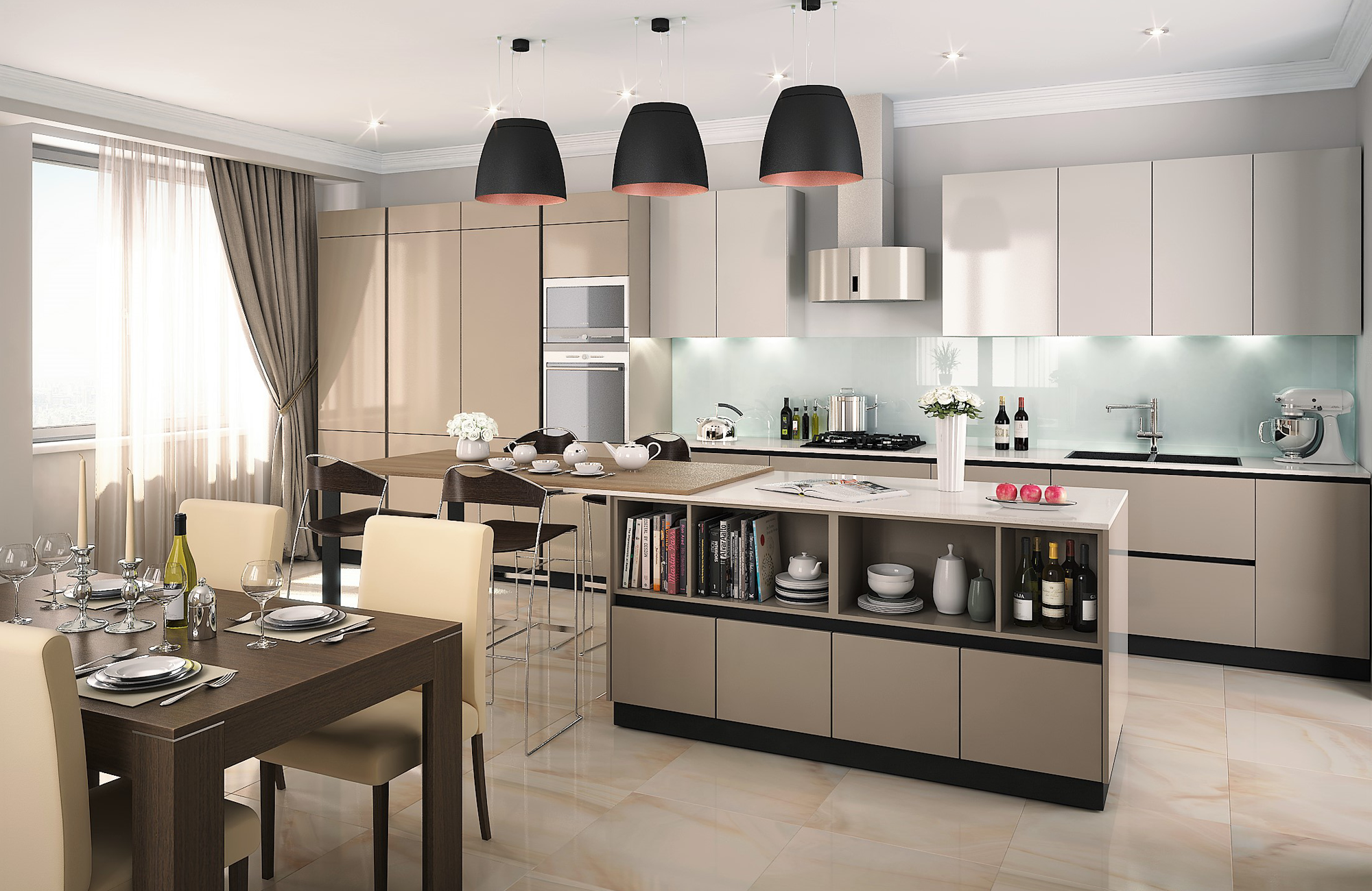 Sophisticated dining area